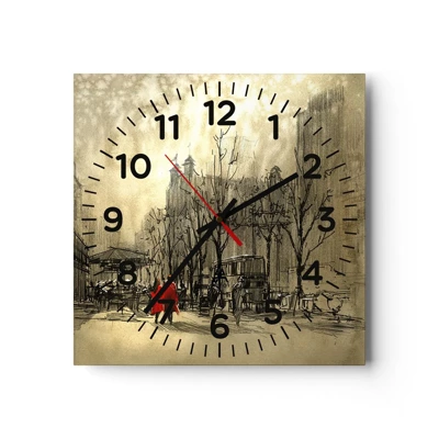 Horloge murale - Pendule murale - Rendez-vous dans le brouillard de Londres - 30x30 cm