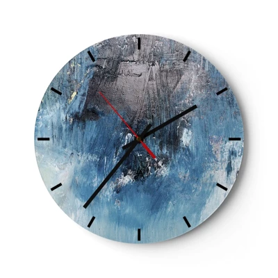 Horloge murale - Pendule murale - Rhapsodie en bleu - 30x30 cm