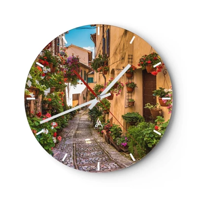 Horloge murale - Pendule murale - Ruelle italienne - 40x40 cm