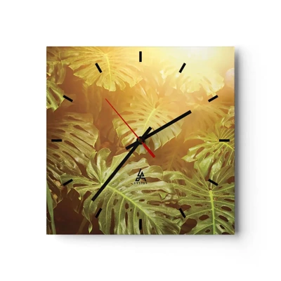 Horloge murale - Pendule murale - Se fondre dans la verdure - 40x40 cm