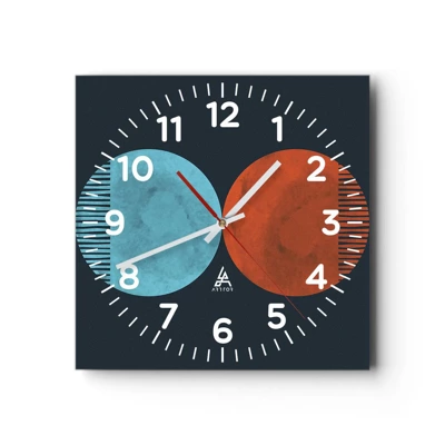 Horloge murale - Pendule murale - Seulement la géométrie ? - 30x30 cm