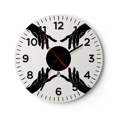 Horloge murale - Pendule murale - Signe secret - 30x30 cm