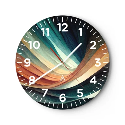 Horloge murale - Pendule murale - Tissé à partir de couleurs - 40x40 cm