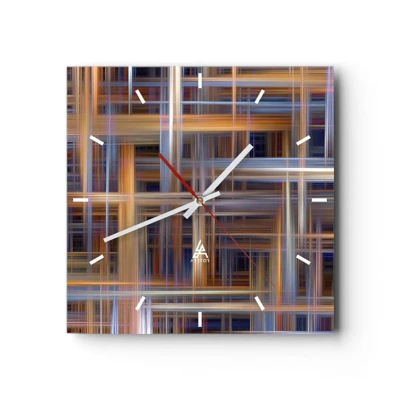 Horloge murale - Pendule murale - Tissé de lumière - 40x40 cm