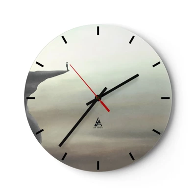 Horloge murale - Pendule murale - Tout en haut, bien entendu! - 40x40 cm