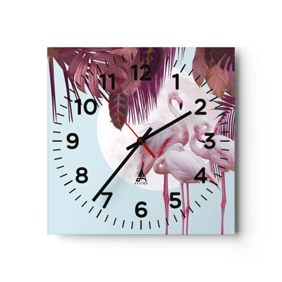 Horloge murale - Pendule murale - Trois oiseaux gracieux - 40x40 cm