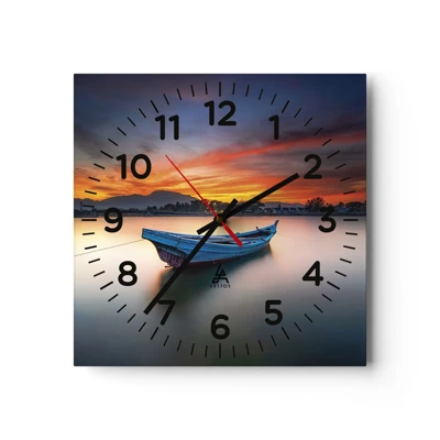 Horloge murale - Pendule murale - Une bonne nuit arrive - 40x40 cm