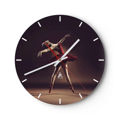 Horloge murale - Pendule murale - Une danseuse étoile - 30x30 cm