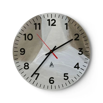 Horloge murale - Pendule murale - Une vague de blanc - 40x40 cm