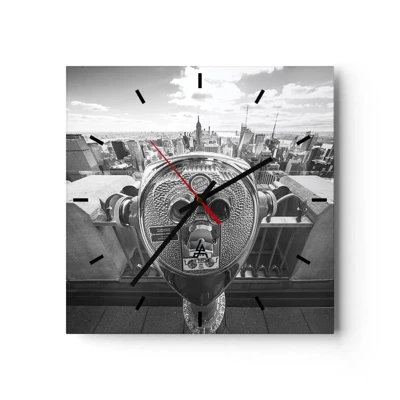 Horloge murale - Pendule murale - Ville sur les villes - 30x30 cm