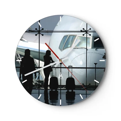 Horloge murale - Pendule murale - Vis-à-vis de l'aéroport - 30x30 cm