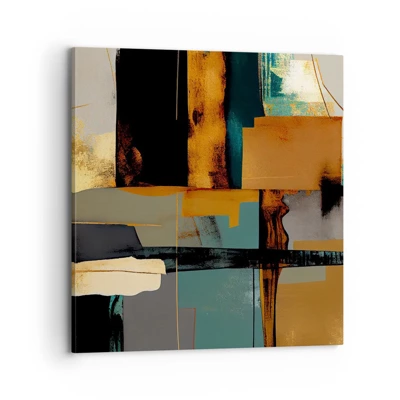 Impression sur toile - Image sur toile - Abstraction – lumière et ombre - 70x70 cm