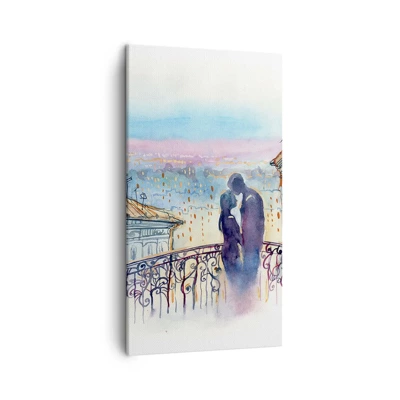 Impression sur toile - Image sur toile - Amoureux de Paris - 45x80 cm