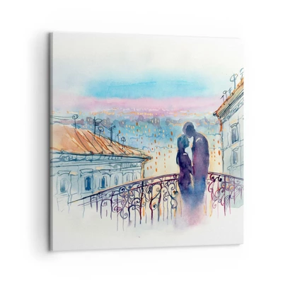 Impression sur toile - Image sur toile - Amoureux de Paris - 50x50 cm