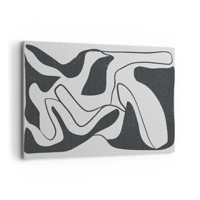 Impression sur toile - Image sur toile - Amusement de labyrinthe abstrait - 100x70 cm