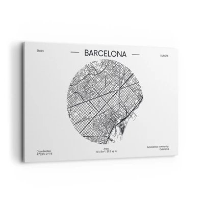 Impression sur toile - Image sur toile - Anatomie de Barcelone - 120x80 cm