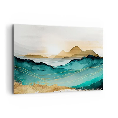 Impression sur toile - Image sur toile - Au frontière de l’abstraction – paysage - 100x70 cm