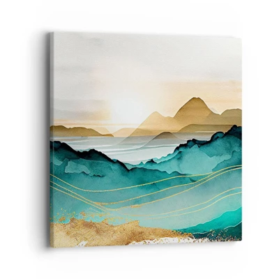 Impression sur toile - Image sur toile - Au frontière de l’abstraction – paysage - 40x40 cm