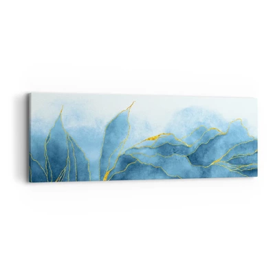 Impression sur toile - Image sur toile - Bleu doré - 90x30 cm