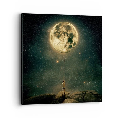 Impression sur toile - Image sur toile - Celui qui a volé la lune - 30x30 cm