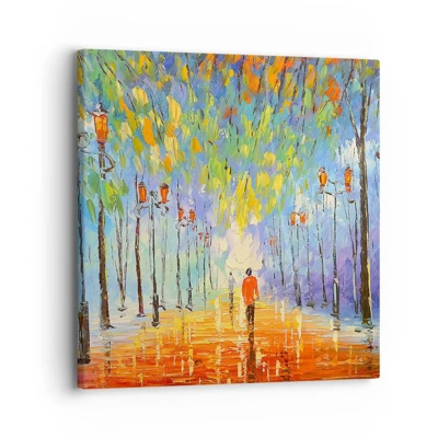 Impression sur toile - Image sur toile - Chant nocturne de la pluie - 30x30 cm