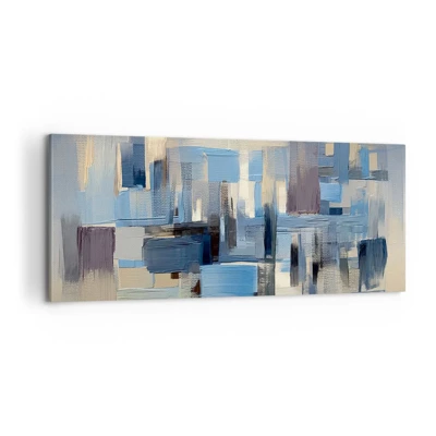 Impression sur toile - Image sur toile - Construction bleue - 100x40 cm