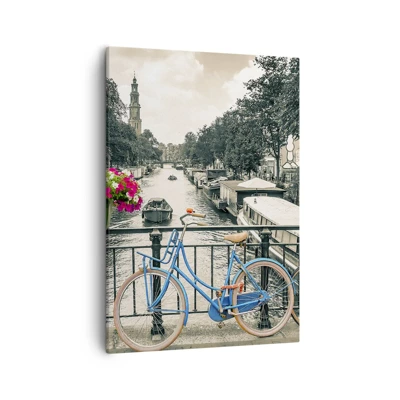 Impression sur toile - Image sur toile - Couleurs de rue d'Amsterdam - 50x70 cm