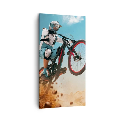 Impression sur toile - Image sur toile - Démon de la folie du vélo - 55x100 cm