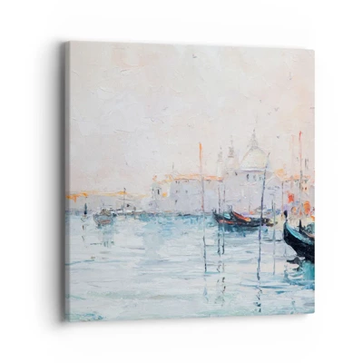 Impression sur toile - Image sur toile - Derrière l'eau, derrière le brouillard - 40x40 cm