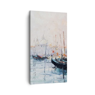 Impression sur toile - Image sur toile - Derrière l'eau, derrière le brouillard - 45x80 cm