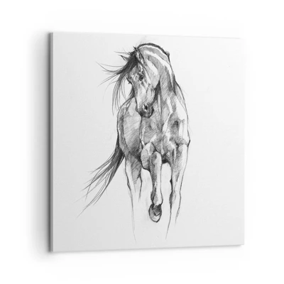 Impression sur toile - Image sur toile - D'un trot gracieux - 60x60 cm