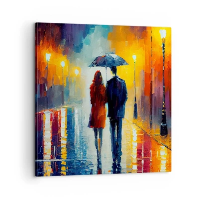 Impression sur toile - Image sur toile - Ensemble – une nuit colorée - 60x60 cm