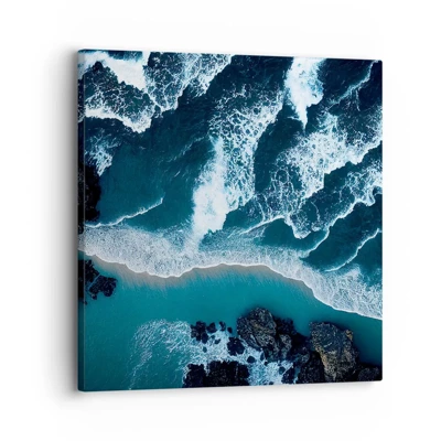 Impression sur toile - Image sur toile - Enveloppé par les vagues - 30x30 cm