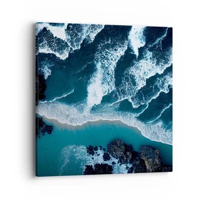 Impression sur toile - Image sur toile - Enveloppé par les vagues - 40x40 cm