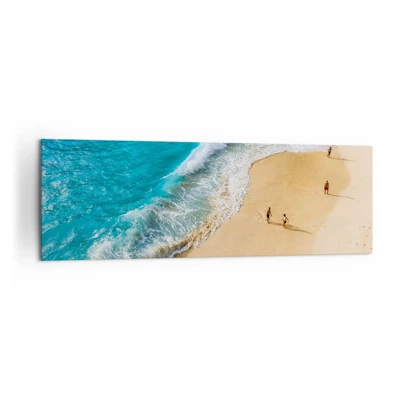 Impression sur toile - Image sur toile - Et ensuite le soleil, la plage… - 160x50 cm