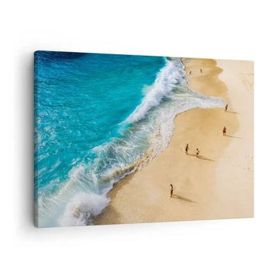 Impression sur toile - Image sur toile - Et ensuite le soleil, la plage… - 70x50 cm