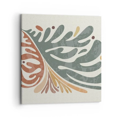 Impression sur toile - Image sur toile - Feuille multicolore - 70x70 cm