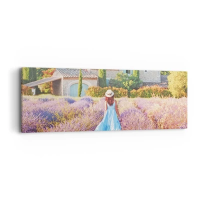 Impression sur toile - Image sur toile - Fille de la lavande - 90x30 cm