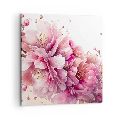 Impression sur toile - Image sur toile - Fleur florissante de cerisier - 60x60 cm