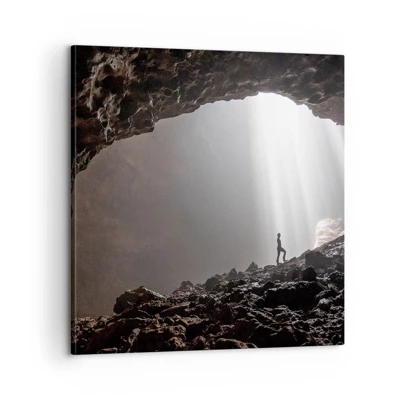 Impression sur toile - Image sur toile - Grotte lumineuse - 60x60 cm