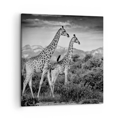 Impression sur toile - Image sur toile - Hautes sphères en Afrique - 50x50 cm