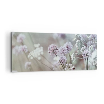 Impression sur toile - Image sur toile - Herbes douces en filigrane - 100x40 cm
