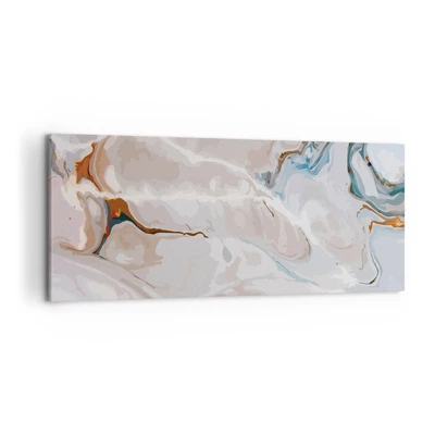 Impression sur toile - Image sur toile - Le bleu serpente sous le blanc - 120x50 cm