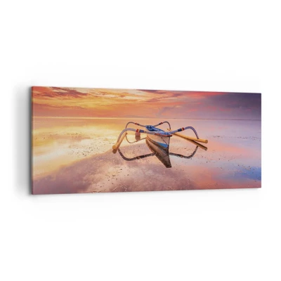 Impression sur toile - Image sur toile - Le calme d'une soirée tropicale - 120x50 cm