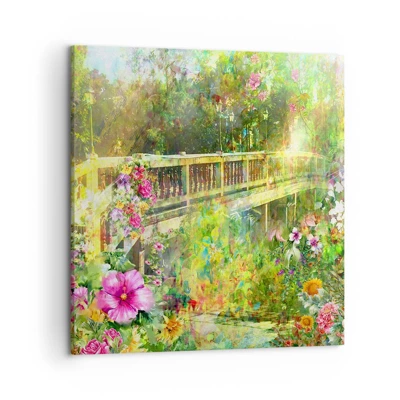 Impression sur toile - Image sur toile - Le soupire d'un pont de printemps - 50x50 cm
