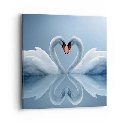Impression sur toile - Image sur toile - Le temps de l'amour - 30x30 cm