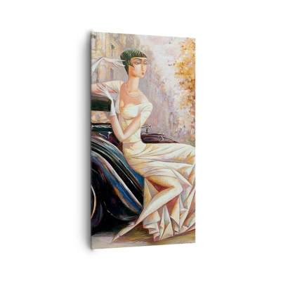 Impression sur toile - Image sur toile - L'élégance dans un style rétro - 65x120 cm
