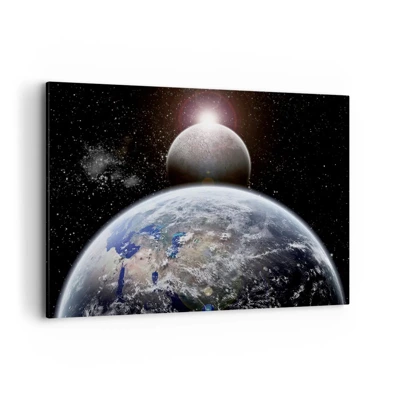 Impression sur toile - Image sur toile - Paysage cosmique - lever de soleil - 100x70 cm