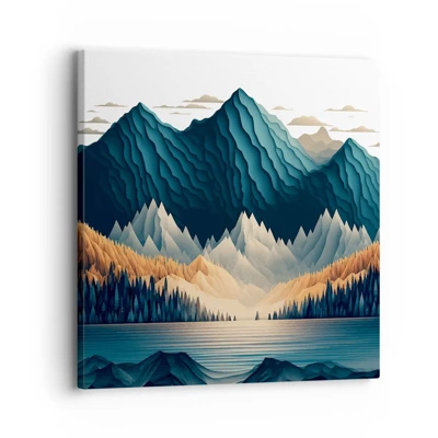 Impression sur toile - Image sur toile - Paysage de montagne parfait - 30x30 cm