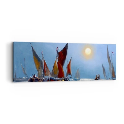 Impression sur toile - Image sur toile - Pêche de nuit - 90x30 cm
